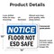 Signmission Floor Not ESD Safe, 14 in W x Rectangle, Plastic OS-2PACK-NS-P-1014-L-12793 - alternate 8